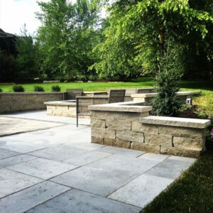 Outdoor patio hardscape flooring